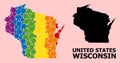 Spectrum Pattern Map of Wisconsin State for LGBT