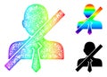 Rainbow Linear Gradient Stop Gentleman Icon