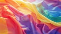 Rainbow Colored Fabric Close Up Royalty Free Stock Photo