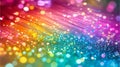 Rainbow-Colored Fiber Optic Cables with Sparkling Glitter Royalty Free Stock Photo