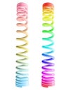 Rainbow Colored Glossy 3D Coil Spring