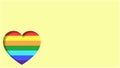 Rainbow colored heart. Rainbow in the heart. Rainbow flag of the LGBT movement. The symbol of sexual minorities, gays and lesbians Royalty Free Stock Photo