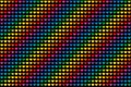 Rainbow colored hearts pattern endless tile