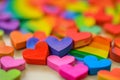 rainbow-colored hearts, to convey a message of love and unity for the entire spectrum of identities Royalty Free Stock Photo