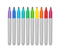 Rainbow Colored Markers Royalty Free Stock Photo