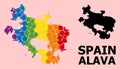 Spectrum Collage Map of Alava Province for LGBT