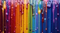 a rainbow colored paint dripping Royalty Free Stock Photo