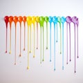 a rainbow colored paint dripping down Royalty Free Stock Photo