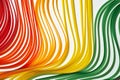 Rainbow colored paper stripe waves Royalty Free Stock Photo