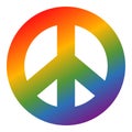 Rainbow Colored Peace Symbol No. 2 Royalty Free Stock Photo