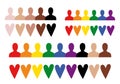 Rainbow colored people, diversity concept, vector illustration Royalty Free Stock Photo