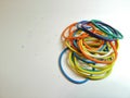 Rainbow-colored rubber elastic. Royalty Free Stock Photo