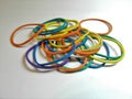 Rainbow-colored rubber elastic. Royalty Free Stock Photo