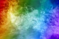 Rainbow colored smoke Royalty Free Stock Photo