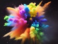 rainbow colored smoke in the background, Ai Generated Royalty Free Stock Photo