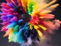 rainbow colored smoke in the background, Ai Generated Royalty Free Stock Photo