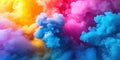 Rainbow Colored Smoke Cloud Royalty Free Stock Photo