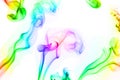 Rainbow-Colored Smoke Composition Royalty Free Stock Photo