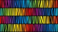 Rainbow Colored Striped Pattern Seamless Black Background