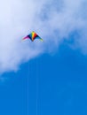 A rainbow colored stunt kite