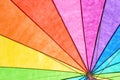 Rainbow Colored Summer Umbrella Royalty Free Stock Photo