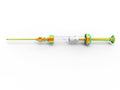 Rainbow colored syringe Royalty Free Stock Photo