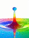 Rainbow colored water drop Royalty Free Stock Photo