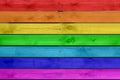 Rainbow colored wood background. Royalty Free Stock Photo