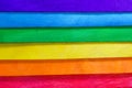 Rainbow colored wooden popsicle sticks Royalty Free Stock Photo