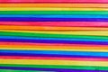 Rainbow colored wooden popsicle sticks Royalty Free Stock Photo