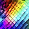 Rainbow of colorful blocks abstract background Royalty Free Stock Photo