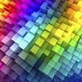 Rainbow of colorful blocks abstract background Royalty Free Stock Photo