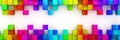 Rainbow of colorful blocks abstract background Royalty Free Stock Photo