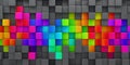 Rainbow of colorful blocks abstract background Royalty Free Stock Photo