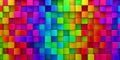 Rainbow of colorful blocks abstract background