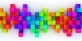 Rainbow of colorful blocks abstract background Royalty Free Stock Photo