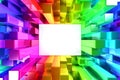 Rainbow of colorful blocks Royalty Free Stock Photo