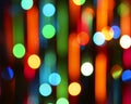 Rainbow colorful blur christmas lights background.abstract Lights unfocused blur light dots black Royalty Free Stock Photo