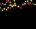 Rainbow colorful blur christmas lights background.abstract Lights unfocused blur light dots black Royalty Free Stock Photo