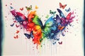 Rainbow Colorful butterflies wings flying butterfly Royalty Free Stock Photo