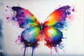 Rainbow Colorful butterflies wings flying butterfly Royalty Free Stock Photo