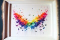 Rainbow Colorful butterflies wings flying butterfly Royalty Free Stock Photo