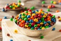 Rainbow Colorful Candy Coated Chocolate Royalty Free Stock Photo