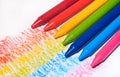 Rainbow colorful crayon color for children