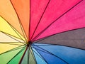 Rainbow colorful inside umbrella for background