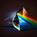 Rainbow colorful light refracting prism refraction Royalty Free Stock Photo