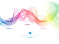 Rainbow colorful light waves line bright abstract