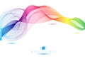 Rainbow colorful light waves line bright abstract vector illustration