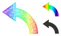 Rainbow Net Gradient Rotate Left Icon Royalty Free Stock Photo