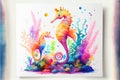 Colorful Seahorses Royalty Free Stock Photo